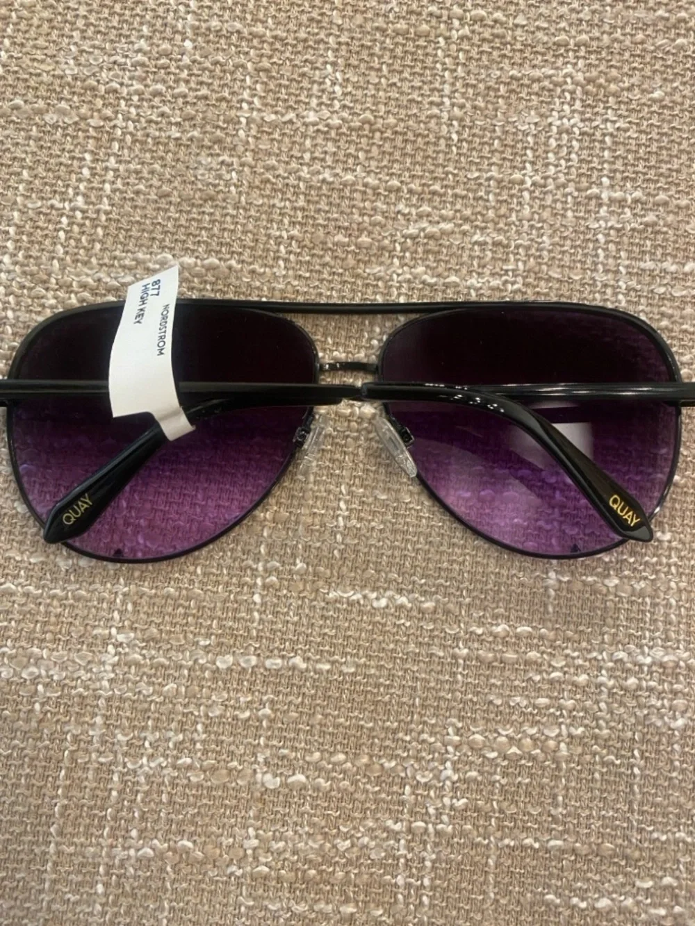 Quay Aviator Polarized Sunglasses High  Key Purple Gradient UV  New brand case